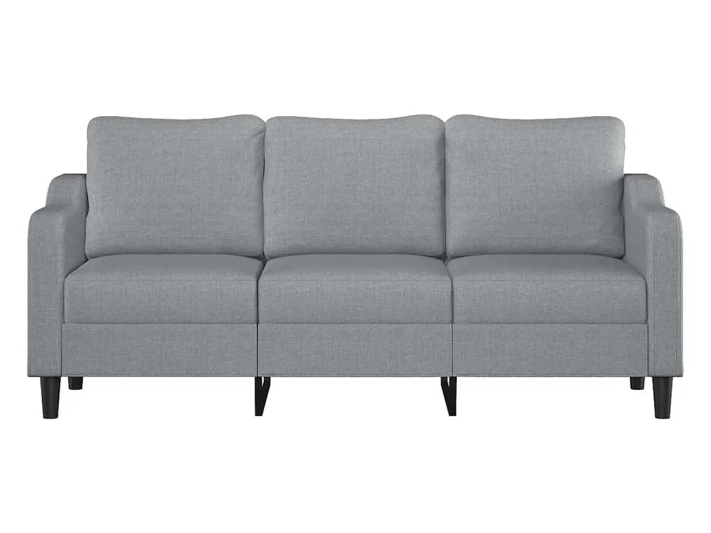 Sofá de 3 lugares 180 cm tecido cinza-claro PT665103