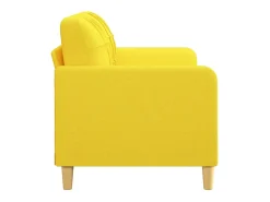 Sofá de 2 lugares 140 cm tecido amarelo-claro PT341845