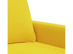 Sofá de 2 lugares 120 cm tecido amarelo-claro