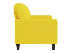 Sofá de 2 lugares 120 cm tecido amarelo-claro