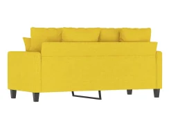 Sofá de 2 lugares 140 cm tecido amarelo-claro PT110115