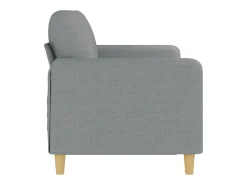 Sofá de 3 lugares 180 cm tecido cinza-claro PT598782