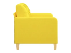 Sofá de 2 lugares 120 cm tecido amarelo-claro PT365708
