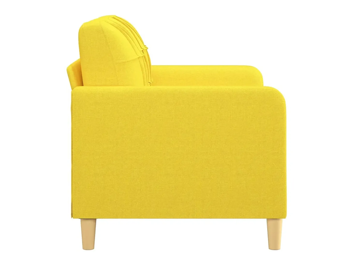 Sofá de 2 lugares 120 cm tecido amarelo-claro PT365708
