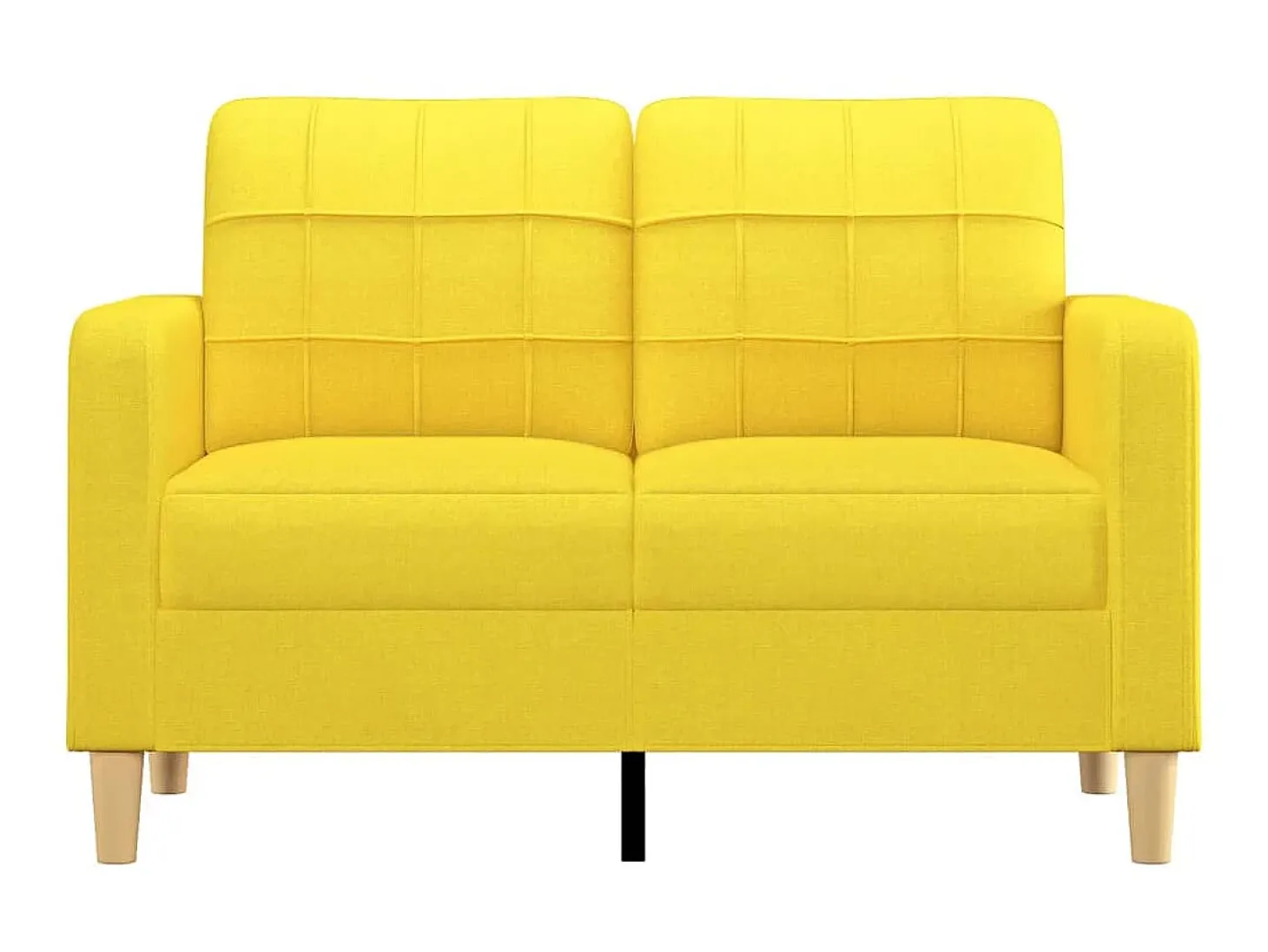 Sofá de 2 lugares 120 cm tecido amarelo-claro PT365708