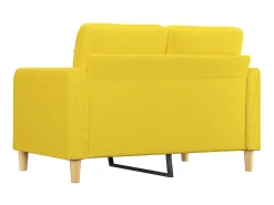 Sofá de 2 lugares 120 cm tecido amarelo-claro PT365708