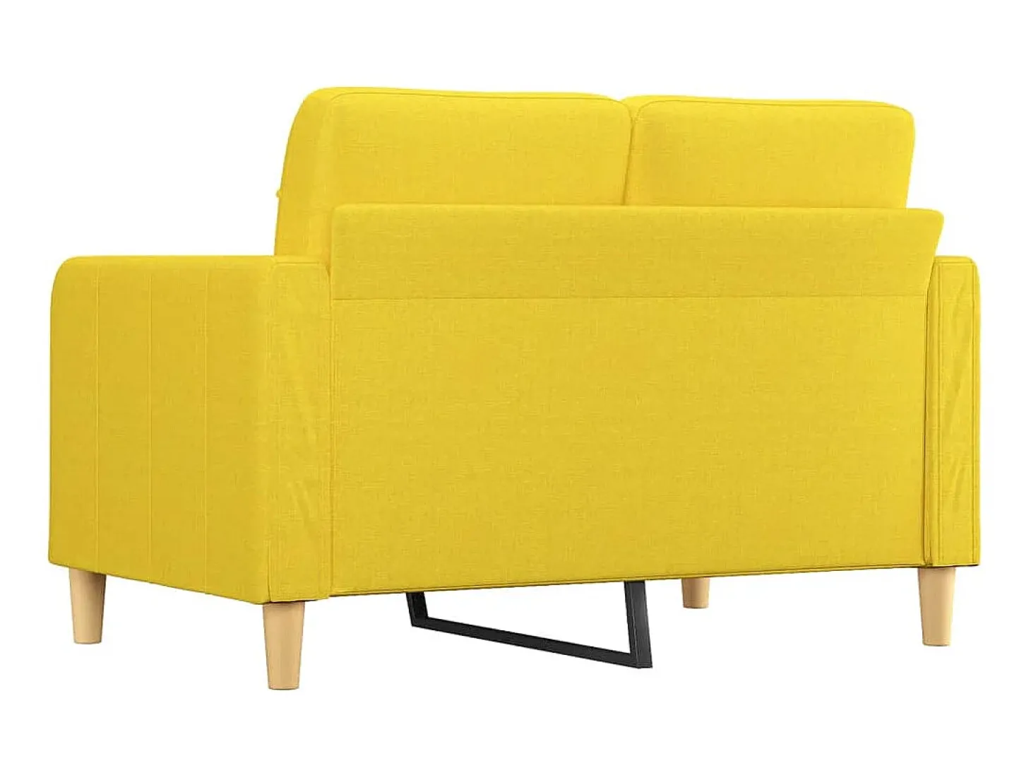 Sofá de 2 lugares 120 cm tecido amarelo-claro PT365708