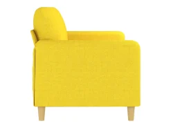 Sofá de 3 lugares 180 cm tecido amarelo-claro PT894186