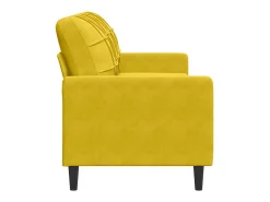 Sofá de 3 lugares 180 cm veludo amarelo