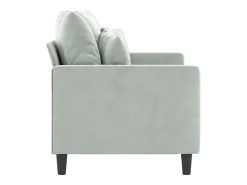 Sofá de 2 lugares 120 cm veludo cinzento-claro PT923527