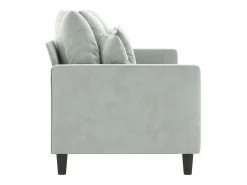 Sofá de 3 lugares 180 cm veludo cinzento-claro PT312384