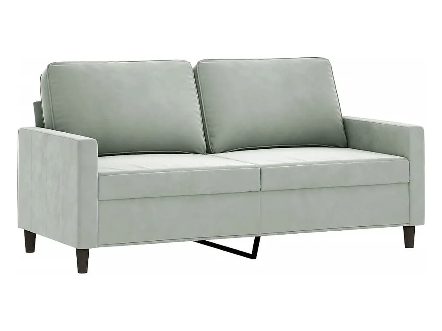 Sofá de 2 lugares 140 cm veludo cinza-claro PT233976