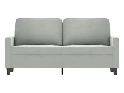 Sofá de 2 lugares 140 cm veludo cinza-claro PT233976