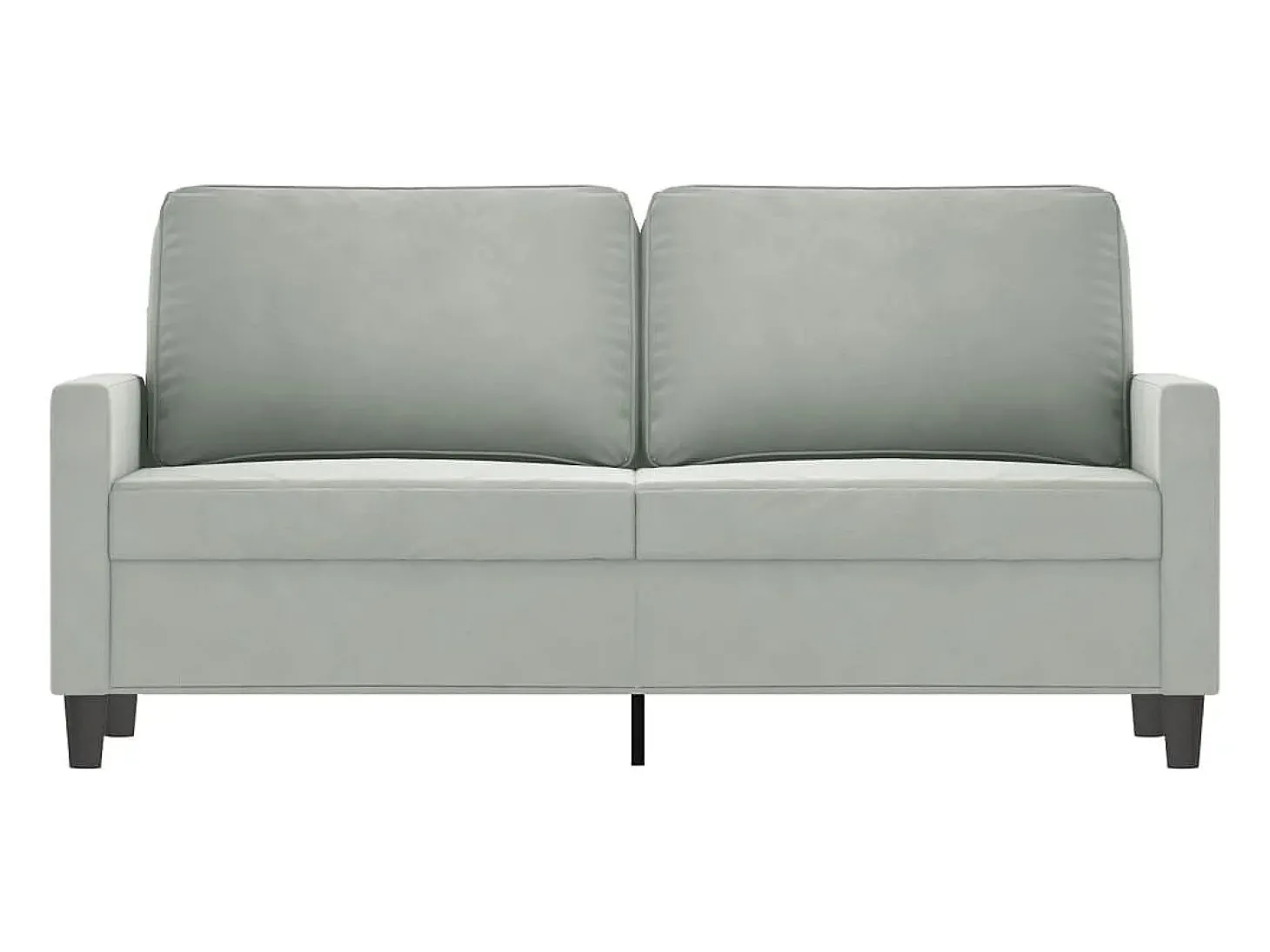 Sofá de 2 lugares 140 cm veludo cinza-claro PT233976