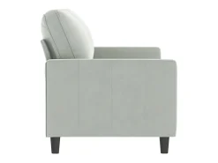 Sofá de 2 lugares 140 cm veludo cinza-claro PT233976