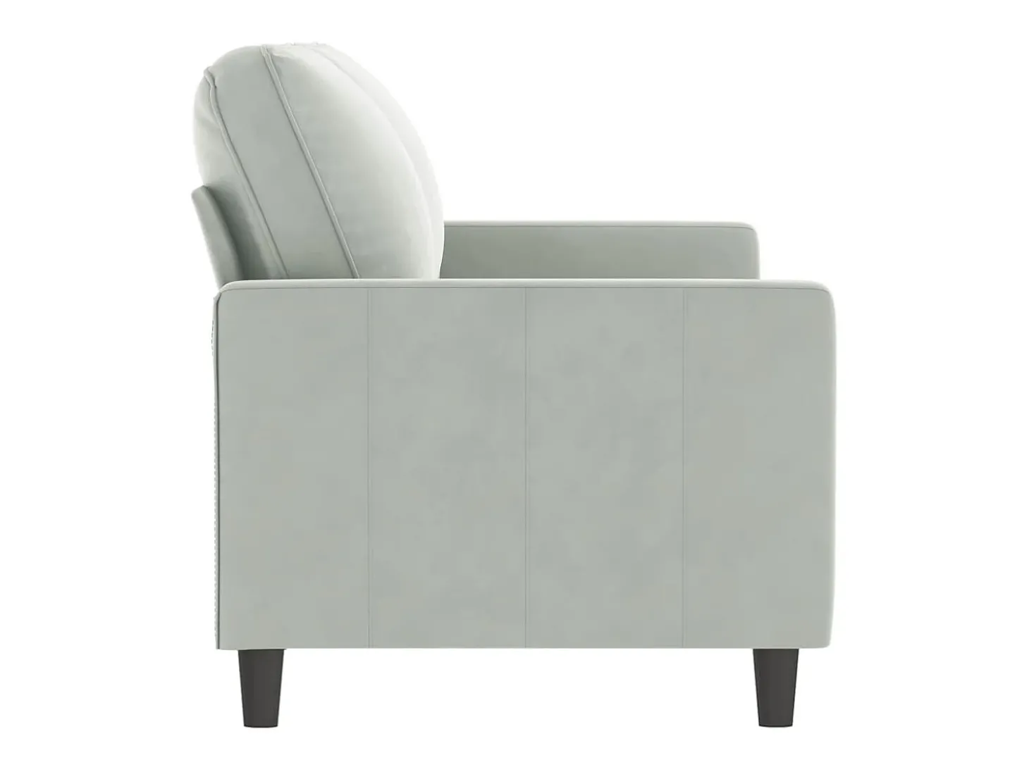 Sofá de 2 lugares 140 cm veludo cinza-claro PT233976