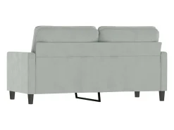 Sofá de 2 lugares 140 cm veludo cinza-claro PT233976