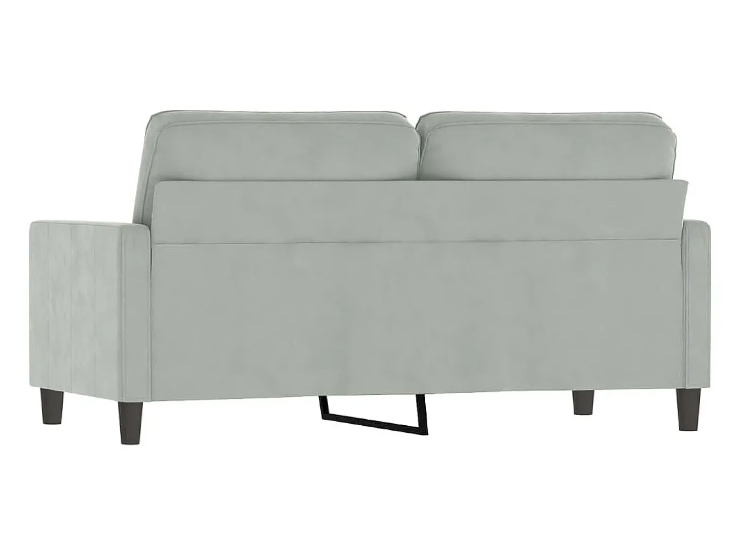 Sofá de 2 lugares 140 cm veludo cinza-claro PT233976