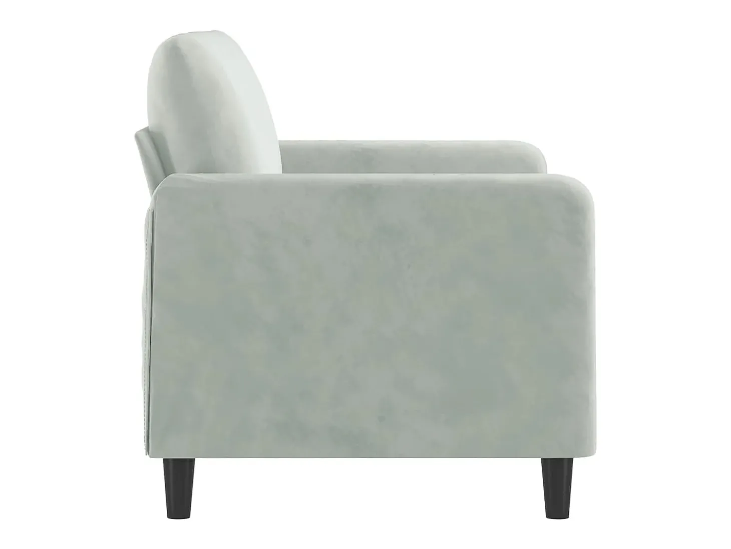 Sofá de 2 lugares 120 cm veludo cinzento-claro PT402384