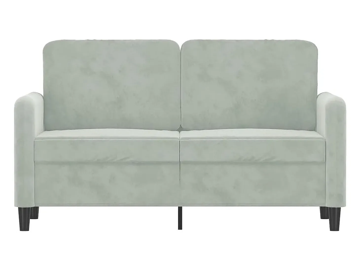 Sofá de 2 lugares 120 cm veludo cinzento-claro PT402384