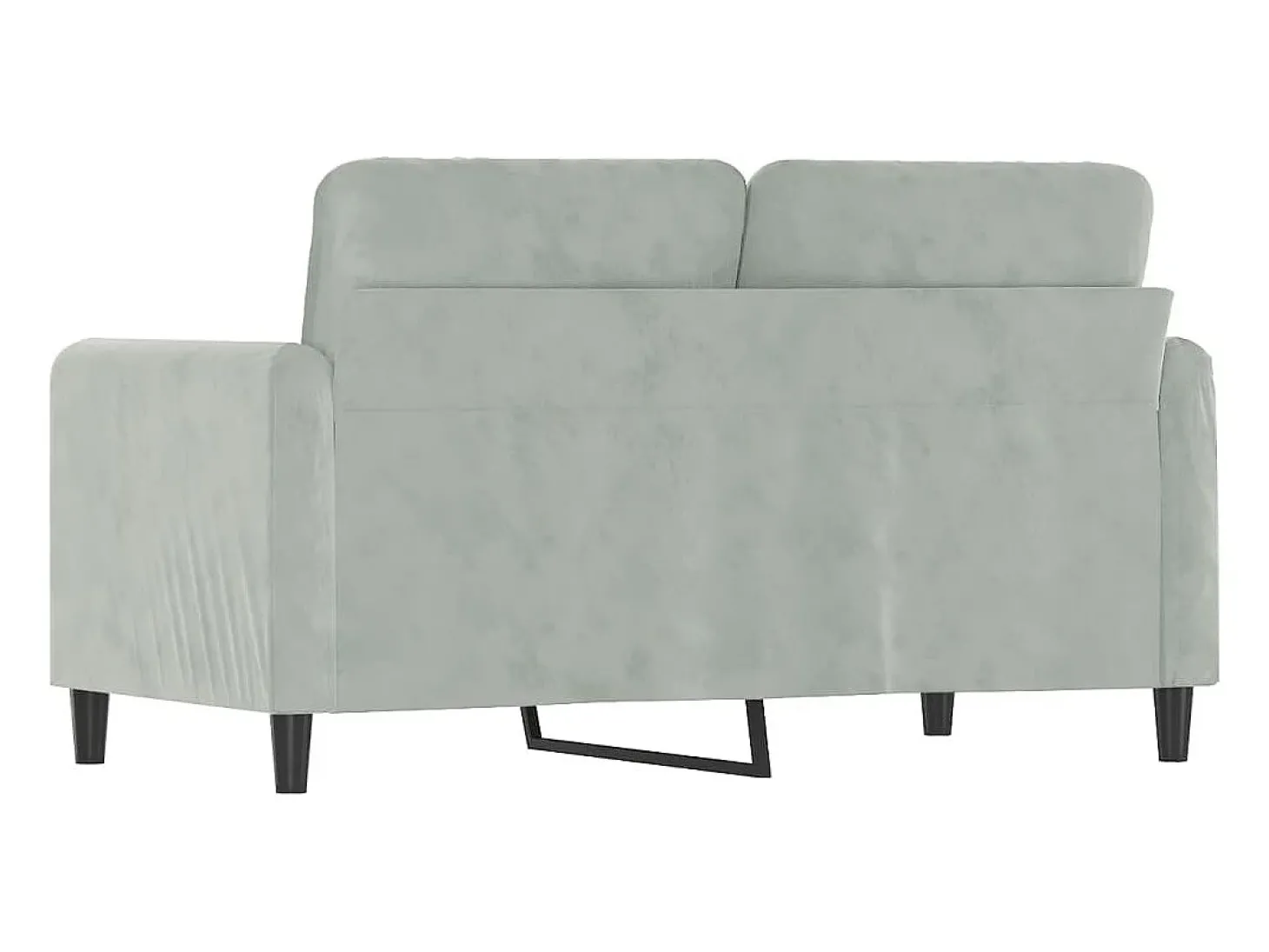 Sofá de 2 lugares 120 cm veludo cinzento-claro PT402384