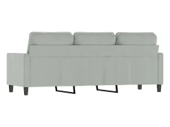 Sofá de 3 lugares 180 cm veludo cinzento-claro PT404166