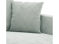 Sofá de 3 lugares 180 cm veludo cinzento-claro