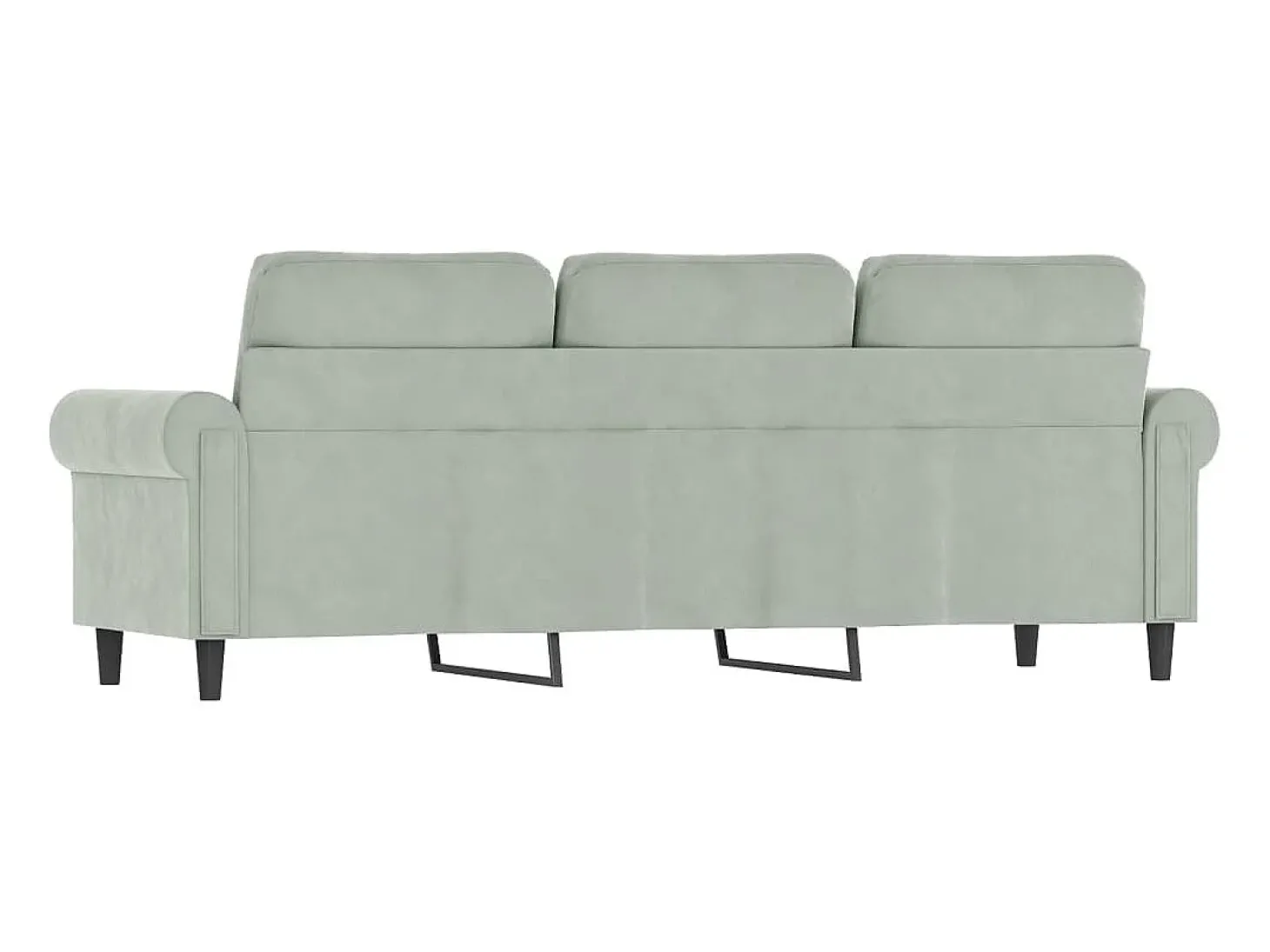 Sofá de 3 lugares 180 cm veludo cinzento-claro PT811438