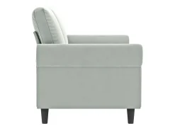 Sofá de 2 lugares 140 cm veludo cinza-claro PT161064