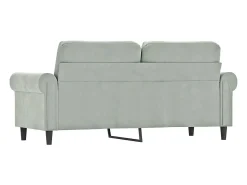 Sofá de 2 lugares 140 cm veludo cinza-claro PT161064