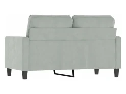 Sofá de 2 lugares 120 cm veludo cinzento-claro PT722367