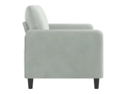 Sofá de 2 lugares 140 cm veludo cinza-claro PT671668