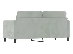 Sofá de 2 lugares 140 cm veludo cinza-claro PT671668