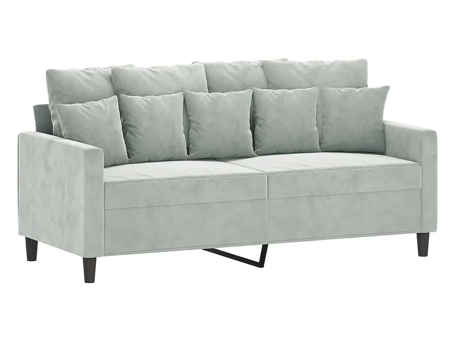 Sofá de 2 lugares 140 cm veludo cinza-claro PT684920