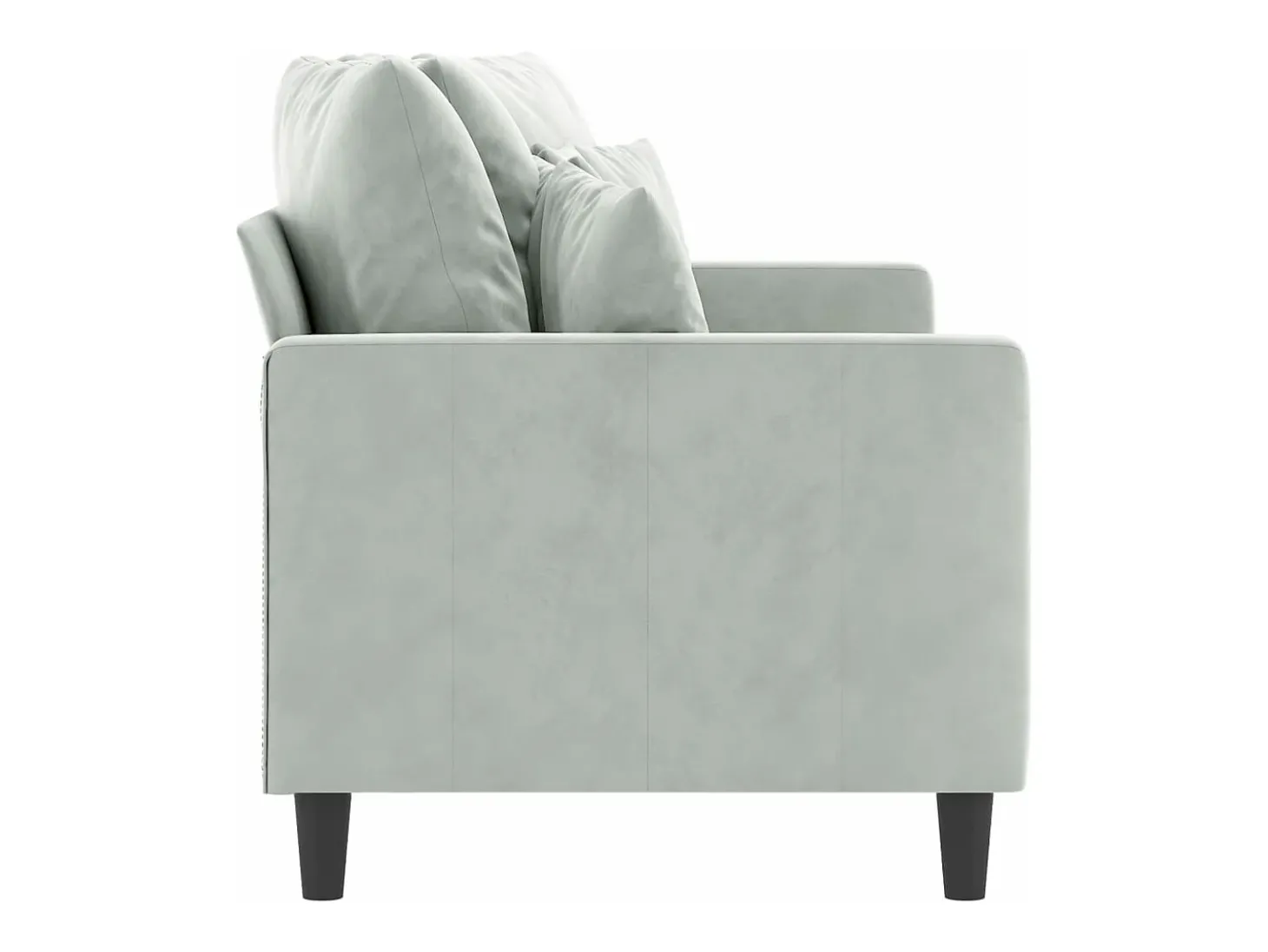 Sofá de 2 lugares 140 cm veludo cinza-claro PT684920