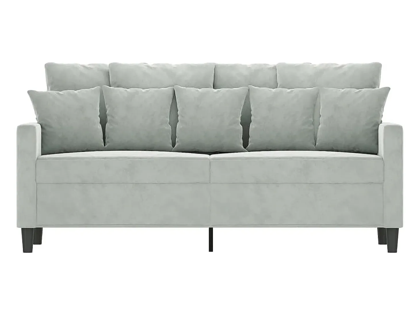 Sofá de 2 lugares 140 cm veludo cinza-claro PT684920
