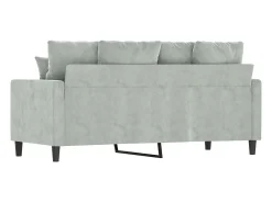 Sofá de 2 lugares 140 cm veludo cinza-claro PT684920