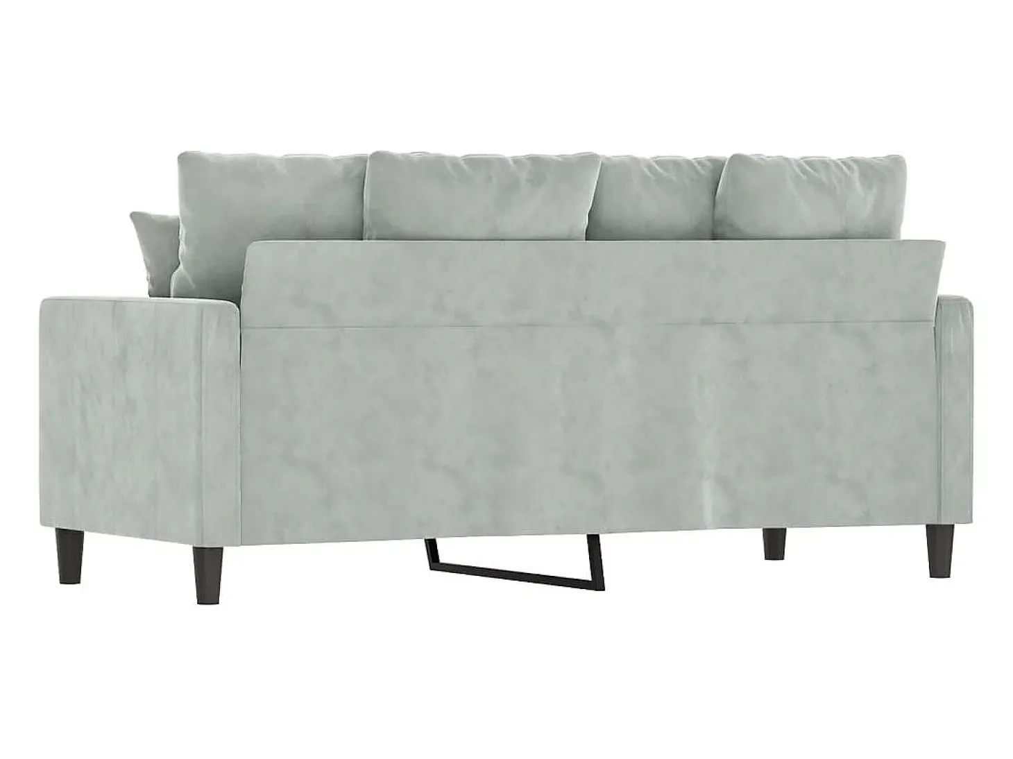 Sofá de 2 lugares 140 cm veludo cinza-claro PT684920