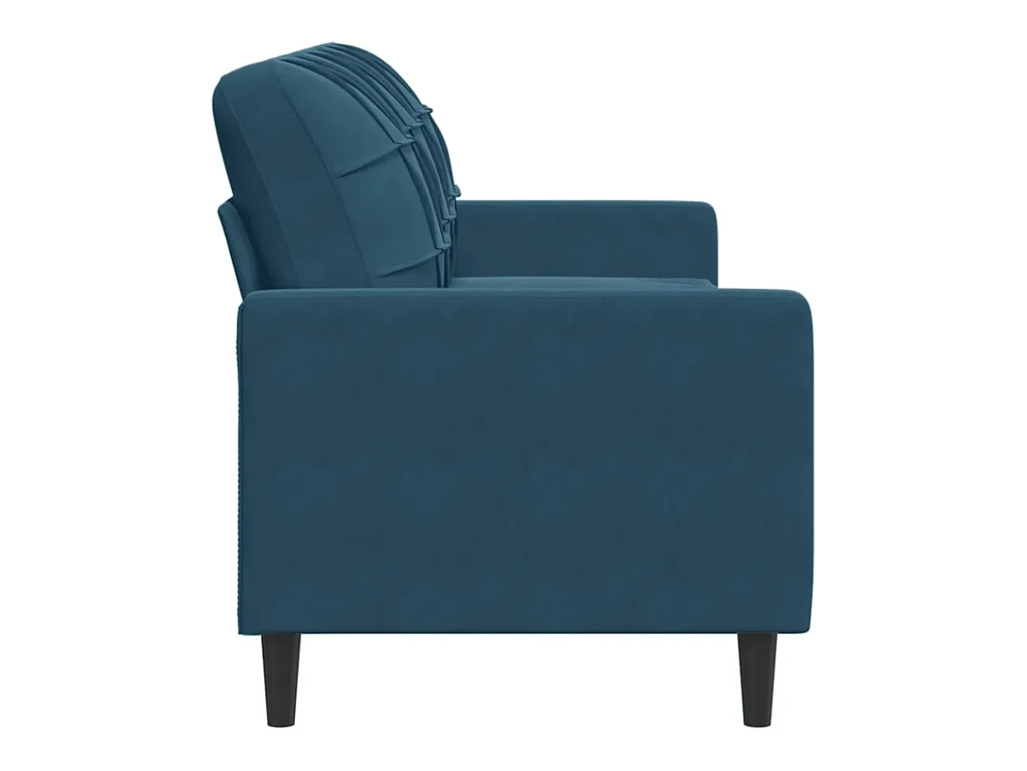 Sofá de 3 lugares 180 cm veludo azul