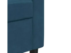 Sofá de 3 lugares 180 cm veludo azul