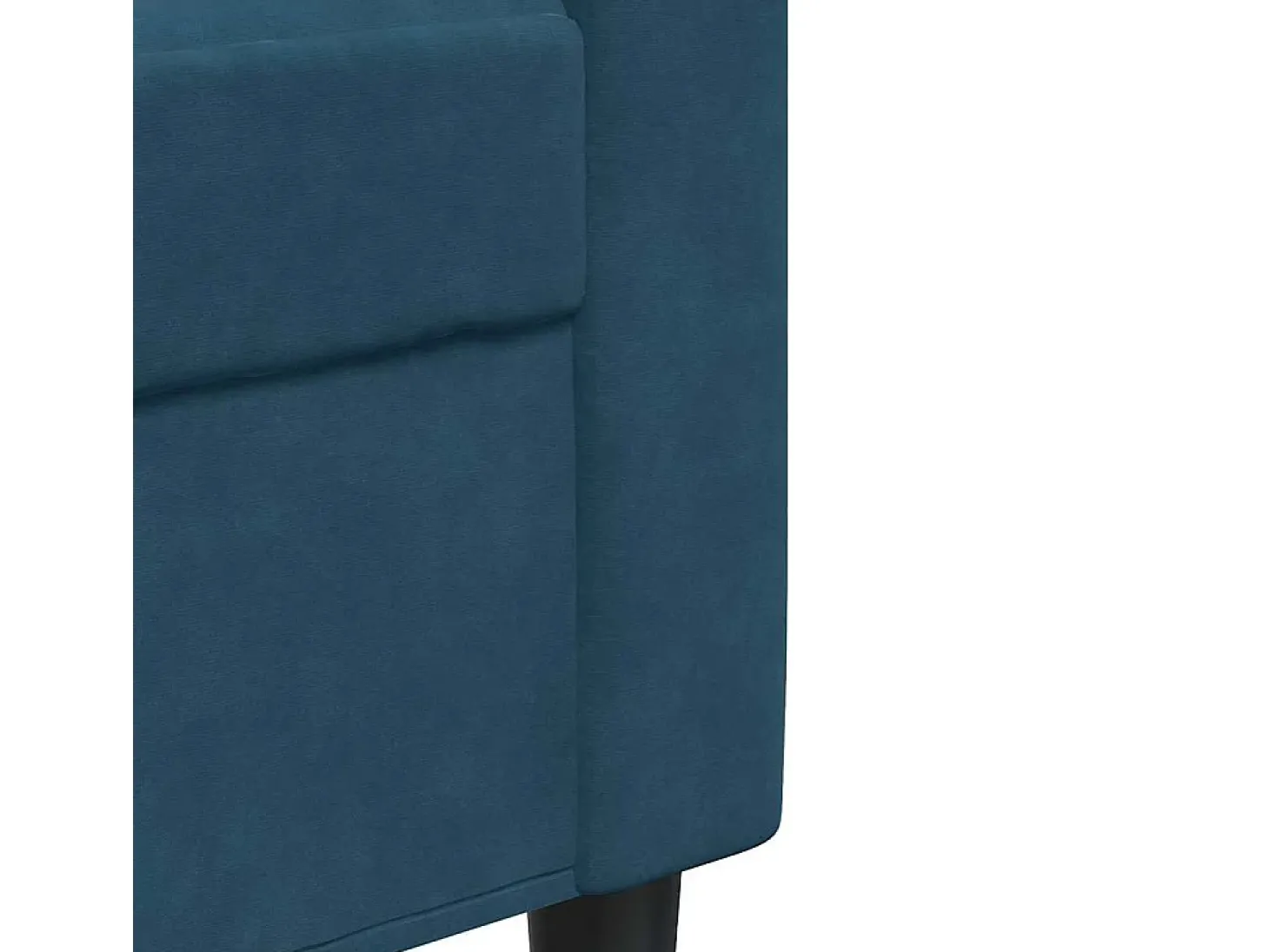 Sofá de 3 lugares 180 cm veludo azul