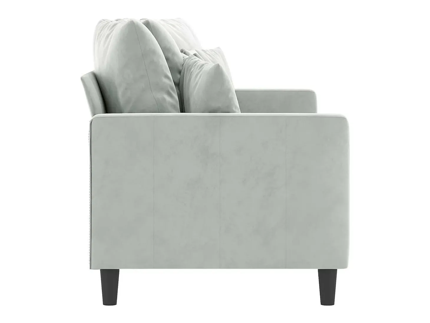 Sofá de 2 lugares 140 cm veludo cinza-claro