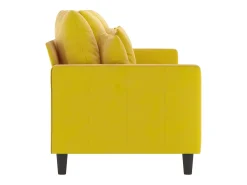 Sofá de 3 lugares 180 cm veludo amarelo PT893643