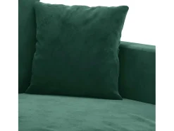 Sofá de 2 lugares 140 cm veludo verde-escuro