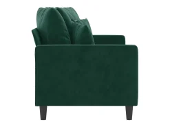 Sofá de 2 lugares 140 cm veludo verde-escuro
