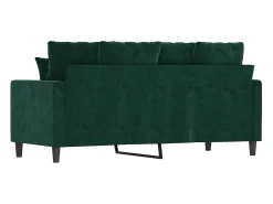 Sofá de 2 lugares 140 cm veludo verde-escuro
