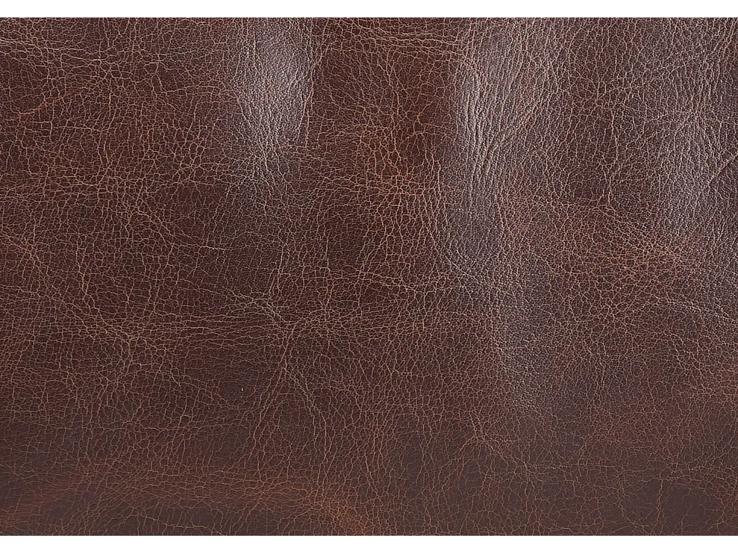 Sofá de 3 lugares 100% pele envelhecida Castanho estilo chesterfield - CLOTAIRE
