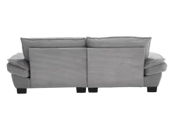 Sofá de 2 lugares - Sofá reto com almofadas - cinza claro - para sala e quarto