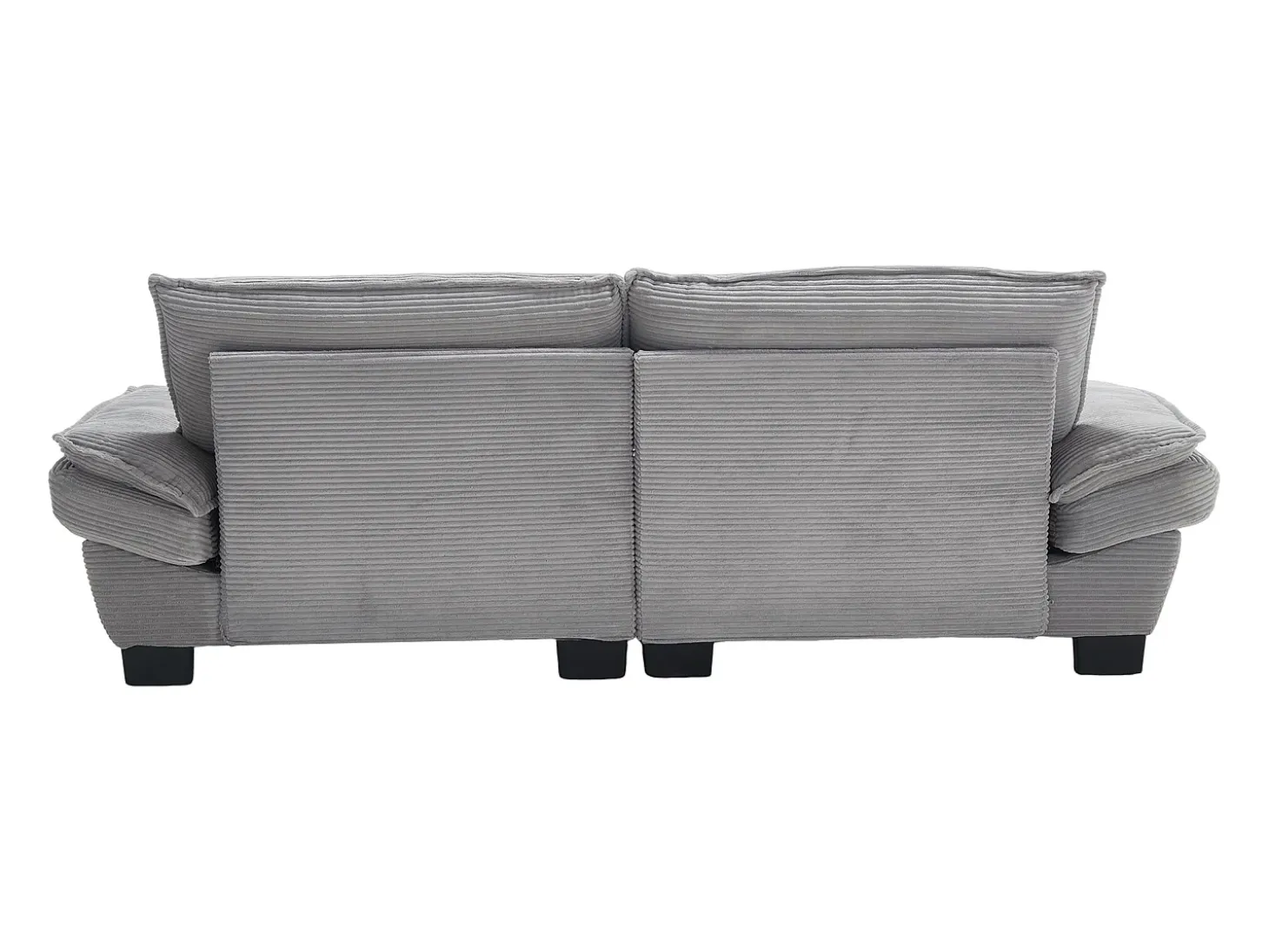 Sofá de 2 lugares - Sofá reto com almofadas - cinza claro - para sala e quarto