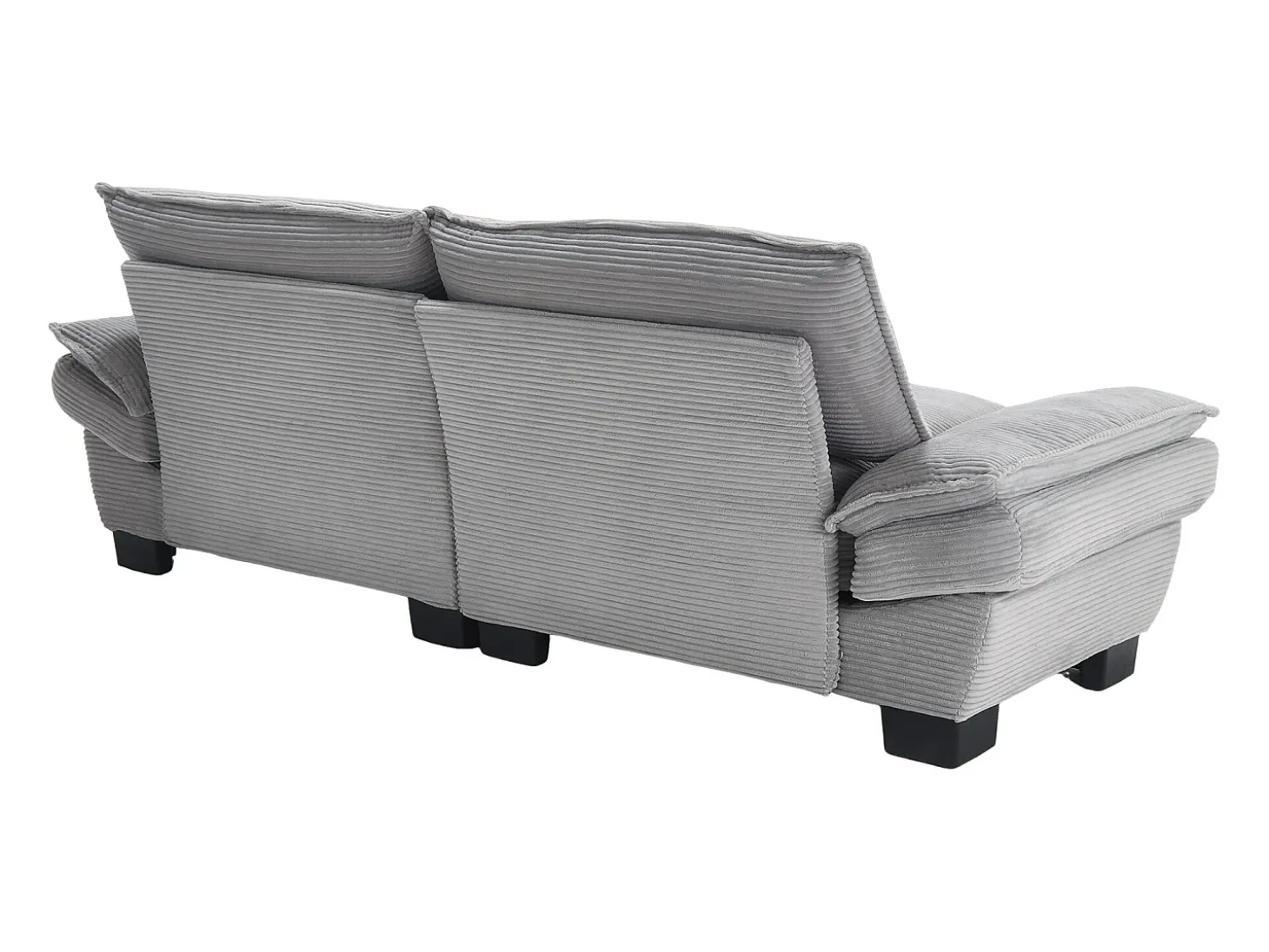 Sofá de 2 lugares - Sofá reto com almofadas - cinza claro - para sala e quarto
